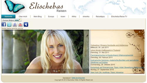 Elischebas Reisen Website
